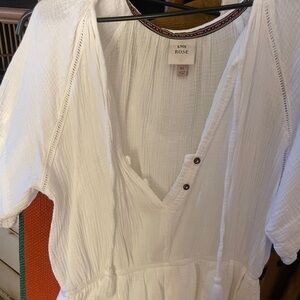 Knox Rose White Textured Top